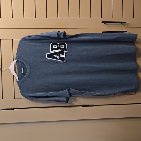 Anine Bing - Beth Mini Dress Letterman in Washed Black Size Small (oversized) - Picture 4 of 9